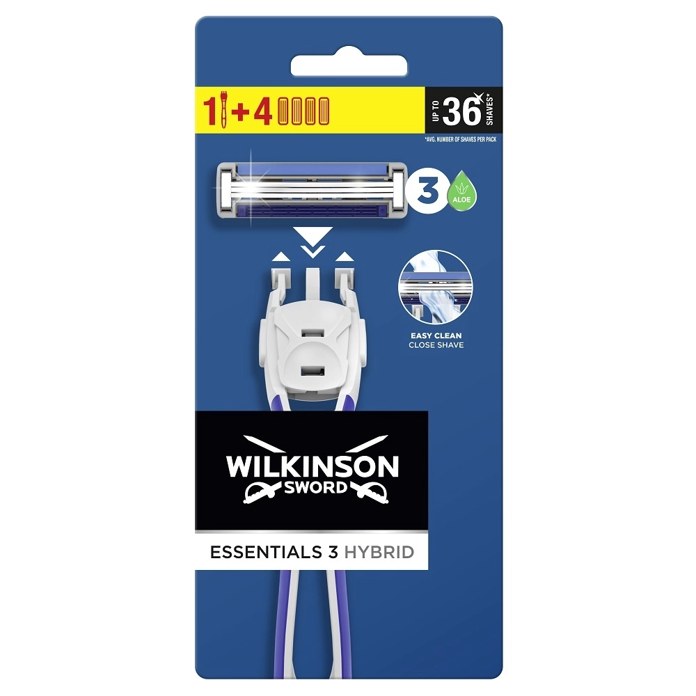 Levně Wilkinson Essential 3 Hybrid + 4 ks hlavic