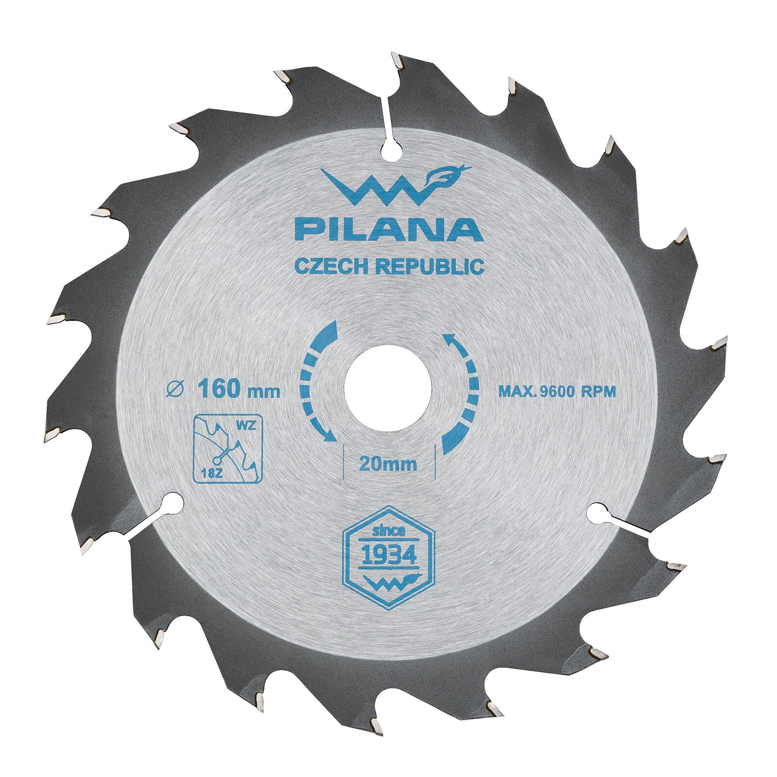 Levně Pilový kotouč PILANA 160 mm, 18 zubů, WZ, SK