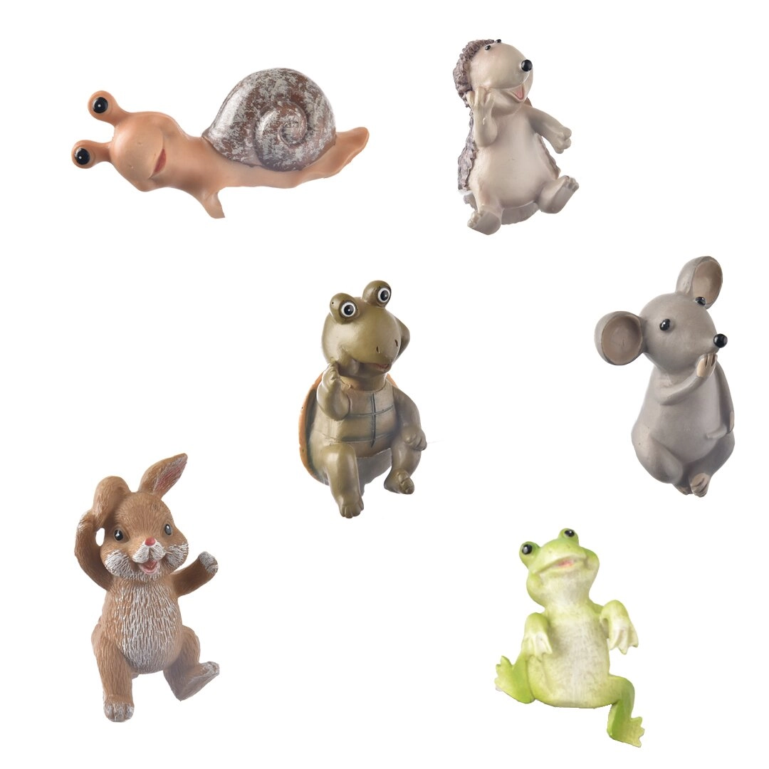 Levně Dekorace na květináč – zvířátko z polyresinu 12 cm (assort 6 motivů)