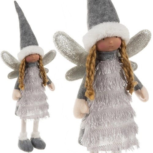 Levně Ruhhy Víla šedá vánoční figurka 22343
