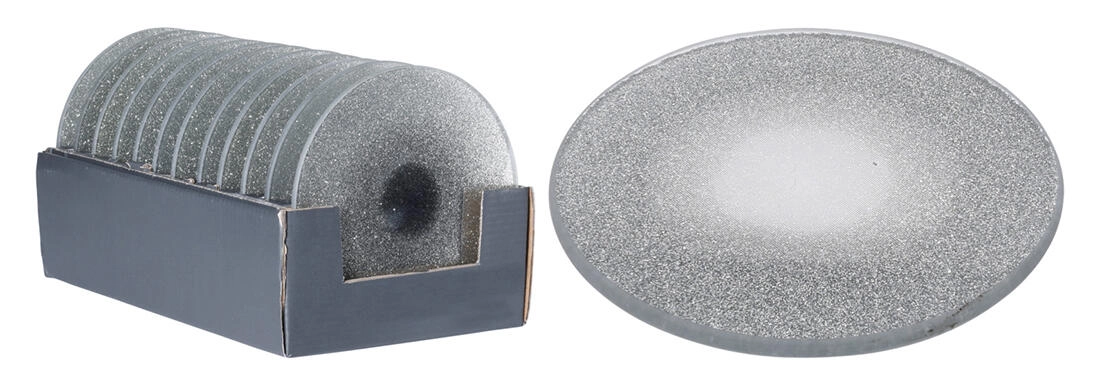 Levně Home Styling Collection Dekorační brokátový talíř 20 cm barva stříbrná