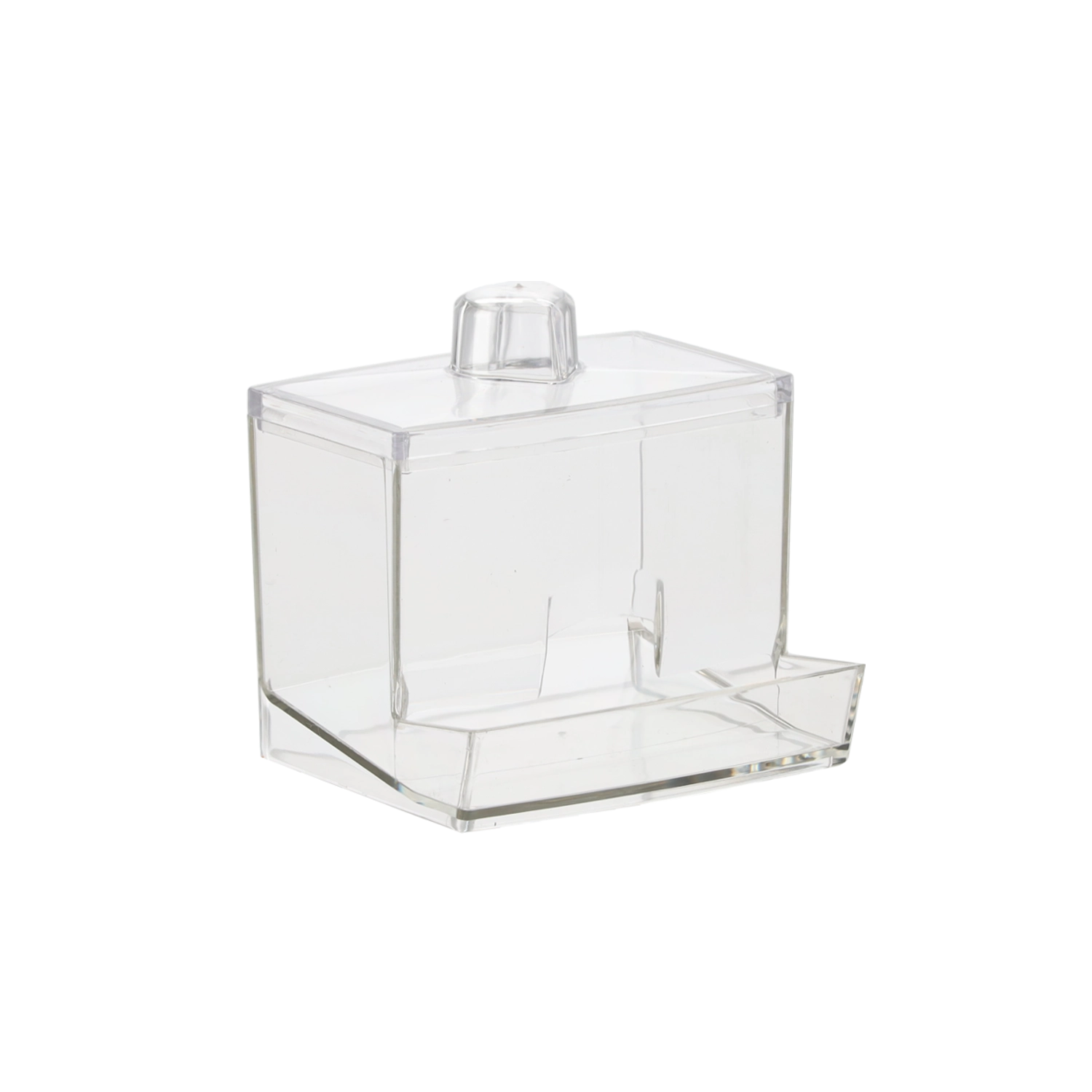 Levně Dóza na kosmetické vatové tyčinky z plastu 8,7 × 7 × 8 cm
