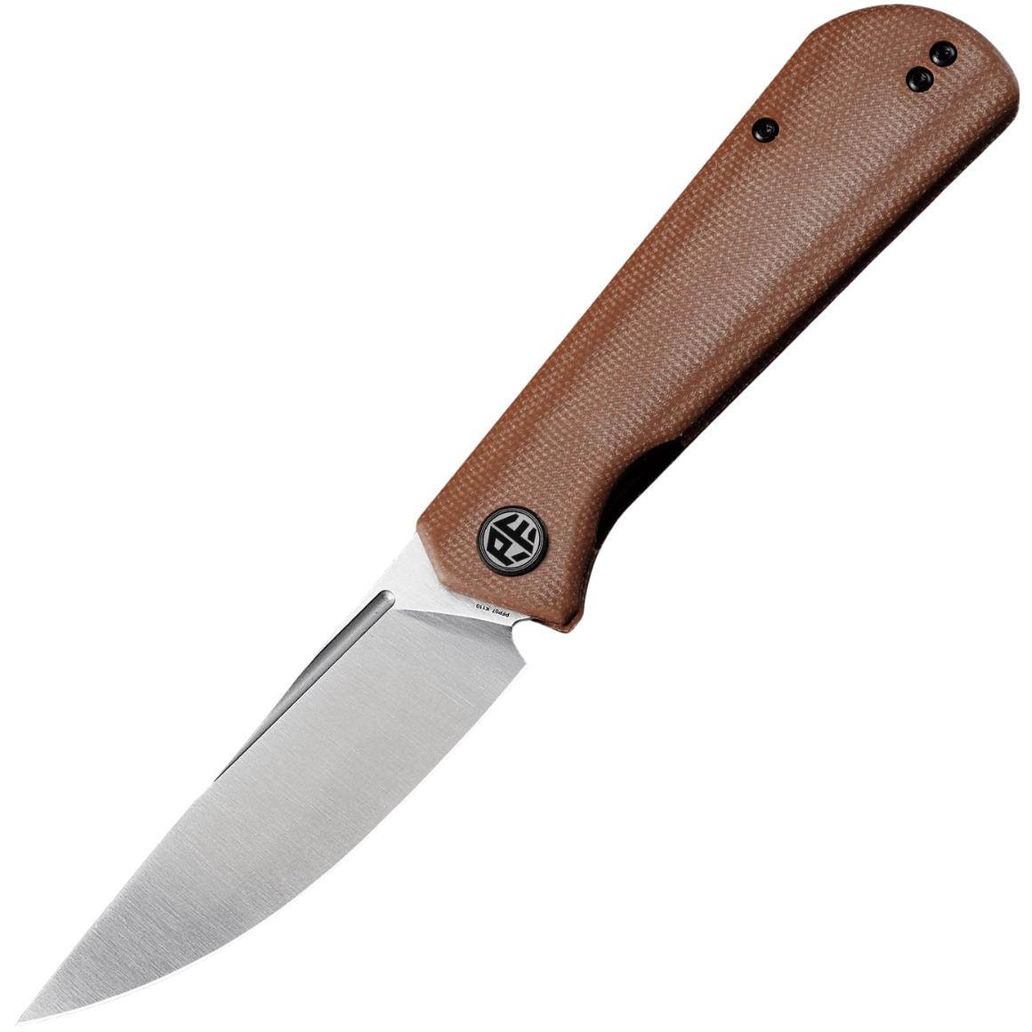 Levně Petrified Fish PFP07Viking Satin K110 Hnědá Micarta PFP07BRMS