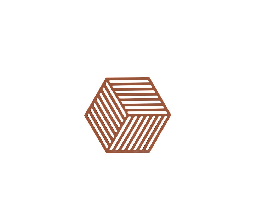Levně Podložka pod horké nádoby Zone Hexagon – Cihlová
