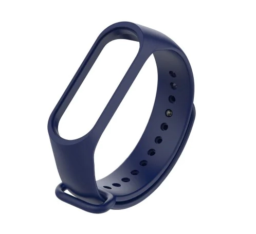Levně Silikonový pásek pro XIAOMI Mi Band 3/4 – námořnická modrá