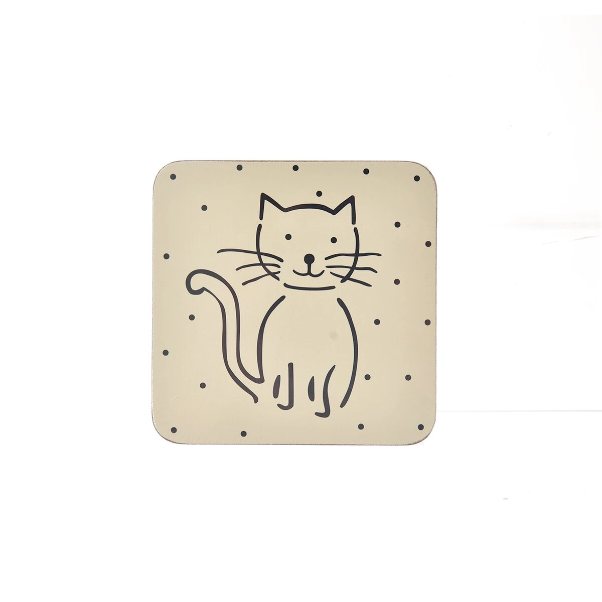 Levně Dakls Korková podložka pod šálek Kočky 10x10cm sada 6 ks
