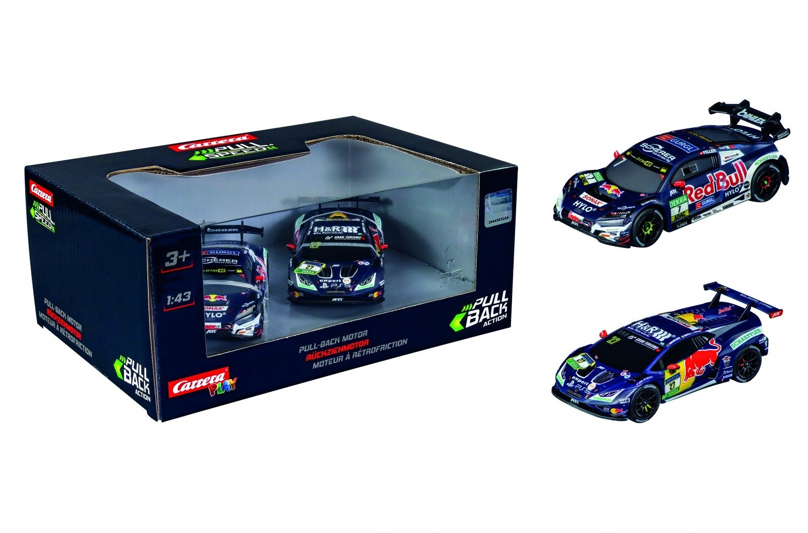 Levně Tahací modely CARRERA ABT Sportsline Red Bull – dvojbalení