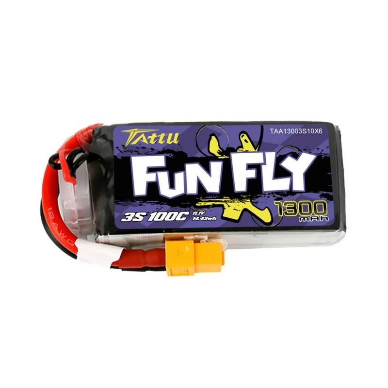 Levně Lipo baterie tattu fun fly 1300 mah 11,1 v 3s 100c s konektorem xt60