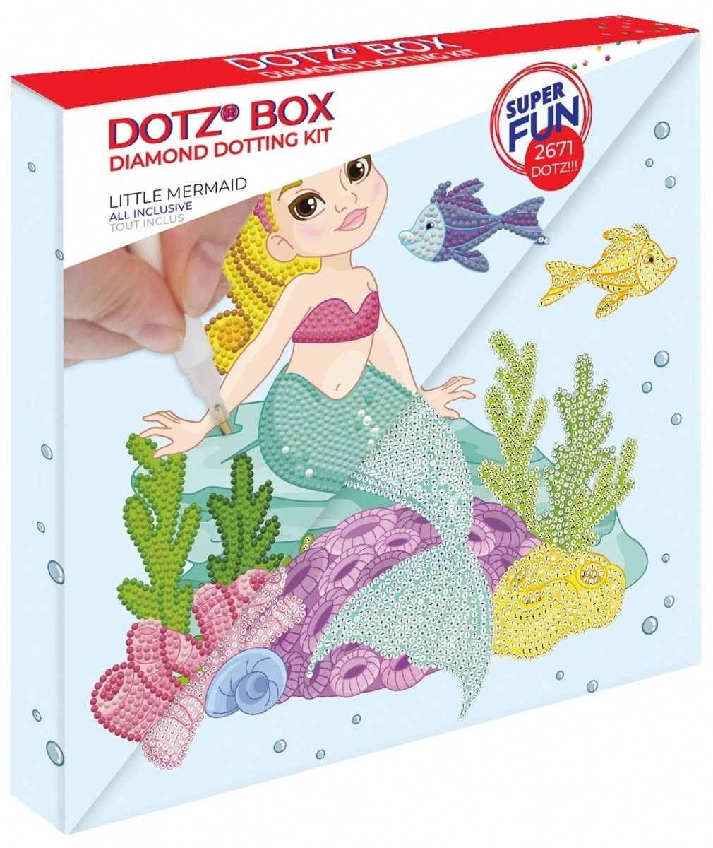 Levně DIAMOND DOTZ DOTZIES Diamantové malování Malá mořská víla DBX016 28 x 28 cm