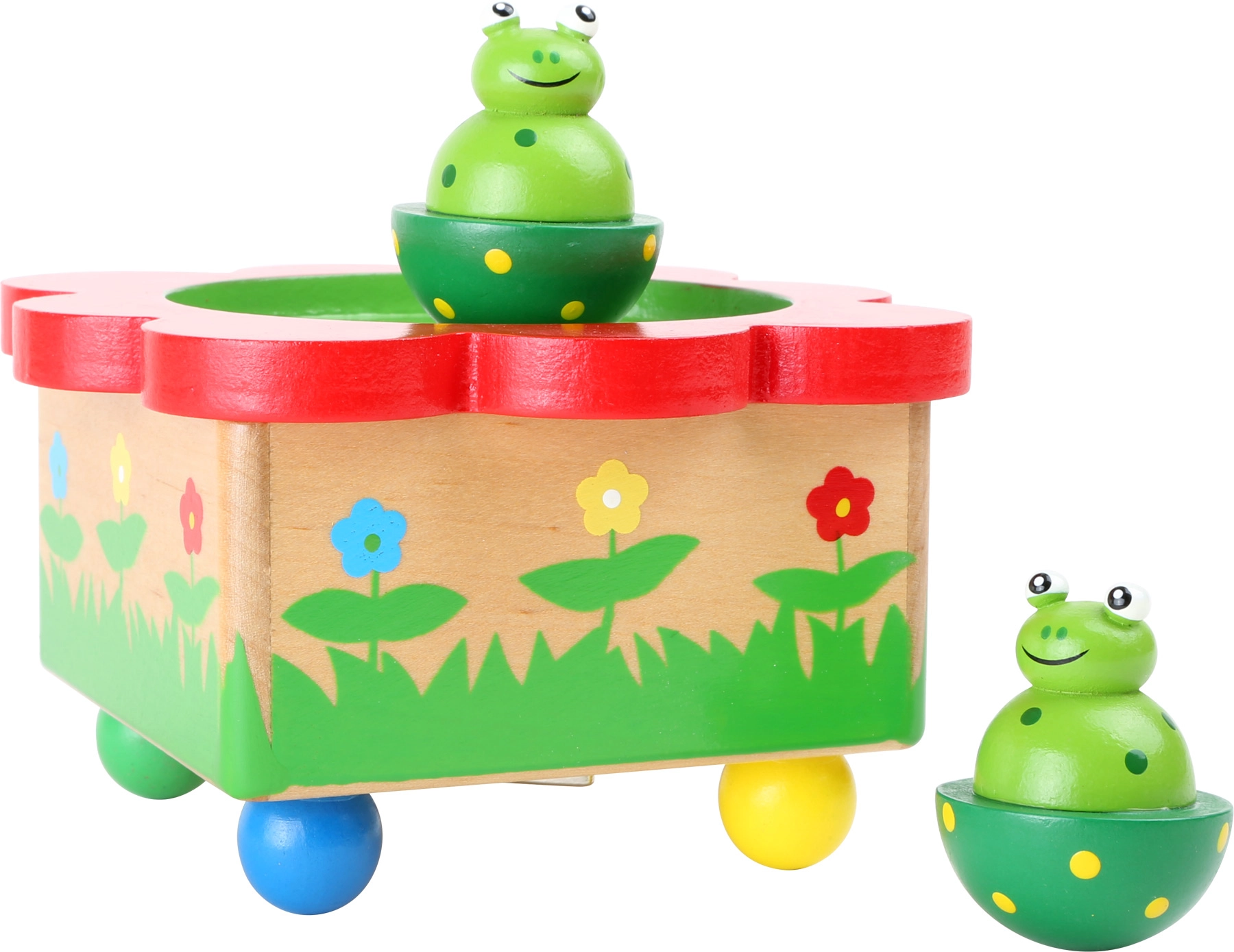 Levně Small Foot dřevěná hrací skříňka žabka