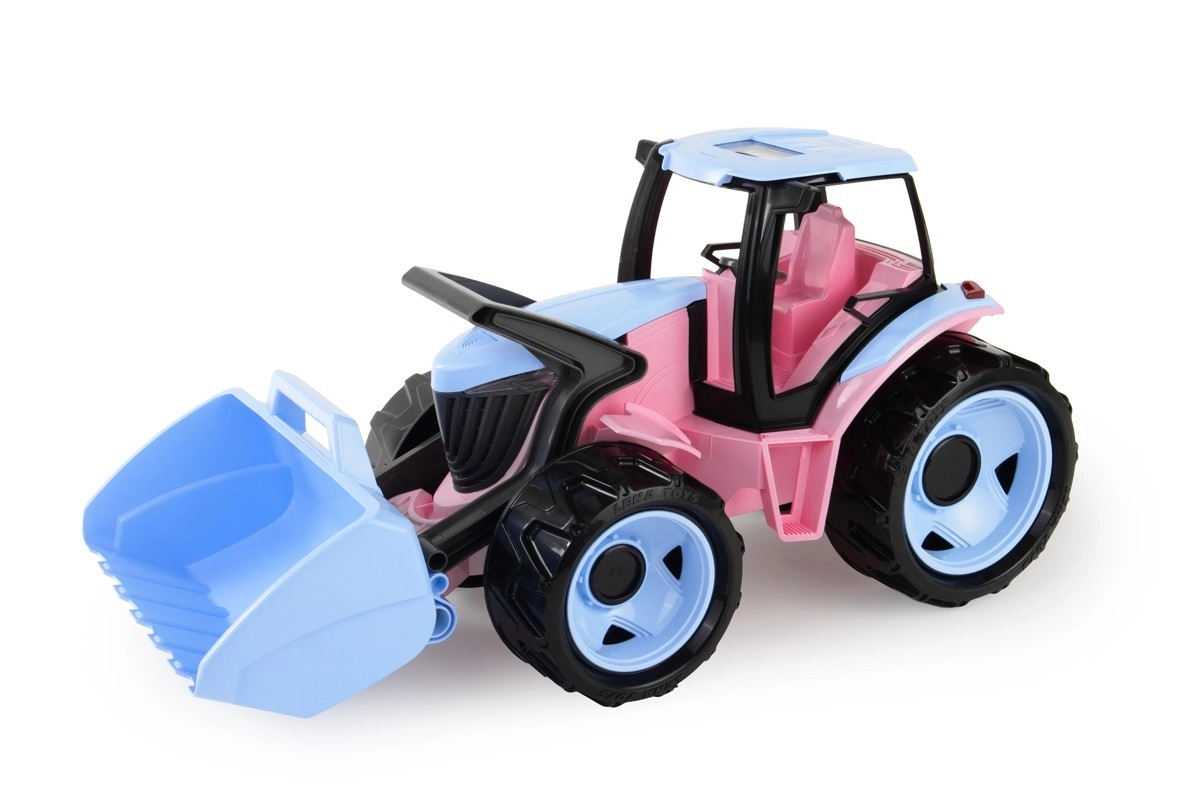 Levně Dětský traktor s radlicí 62 cm, růžový