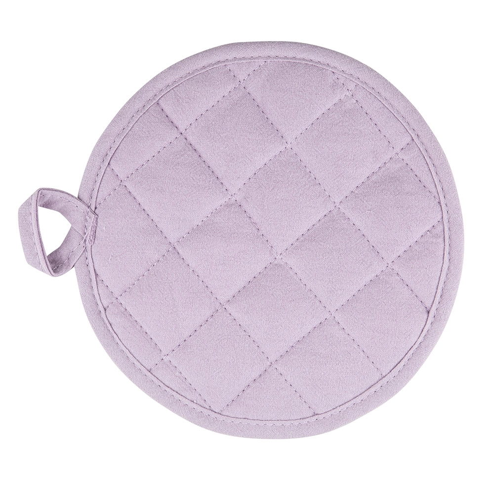 Levně Kuchyňská chňapka kruhová 18 cm světle fialová bavlna