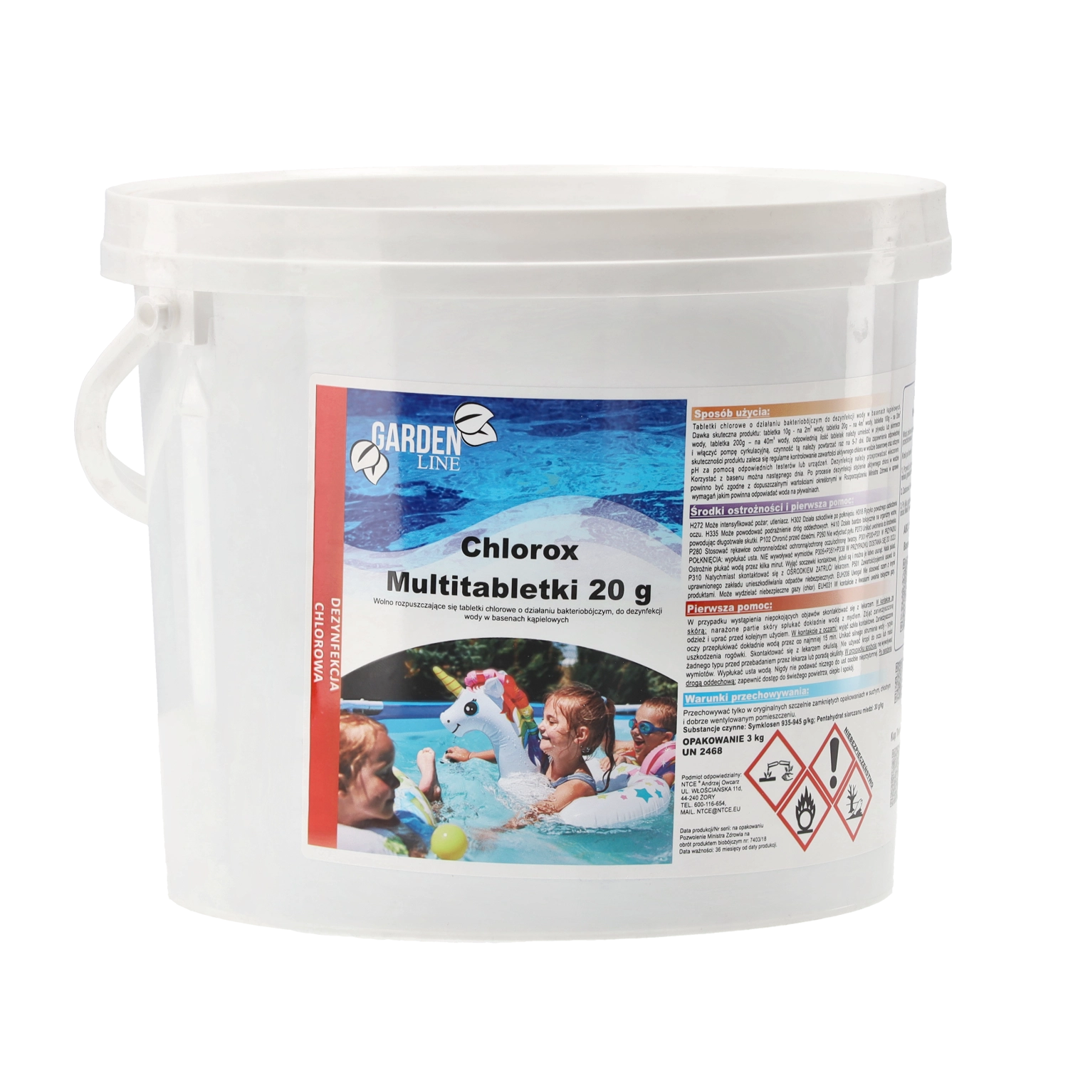 Levně Chlorové multifunkční tablety 20 g – pomalu rozpustné 3 kg
