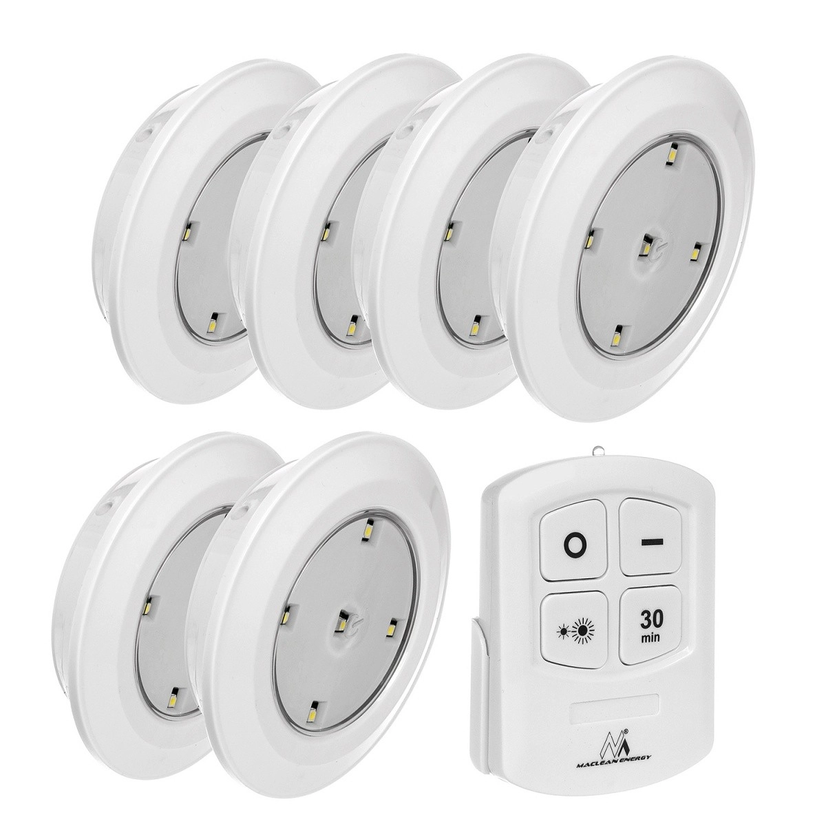 Levně Sada 6 LED světel s dálkovým ovládáním MACLEAN ENERGY MCE165, bateriová