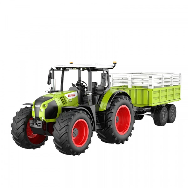 Levně Claas Axion RC traktor 870 s vyklápěcím přívěsem, zvuky, světla 1:24