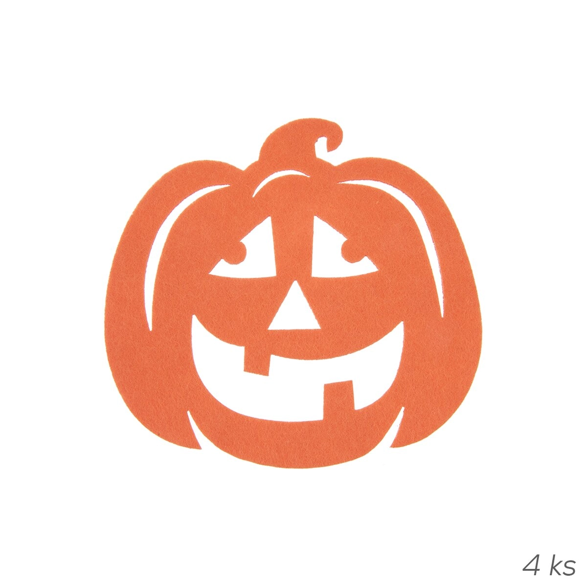 Levně Sada 4 podtácků s halloweenským motivem dýně