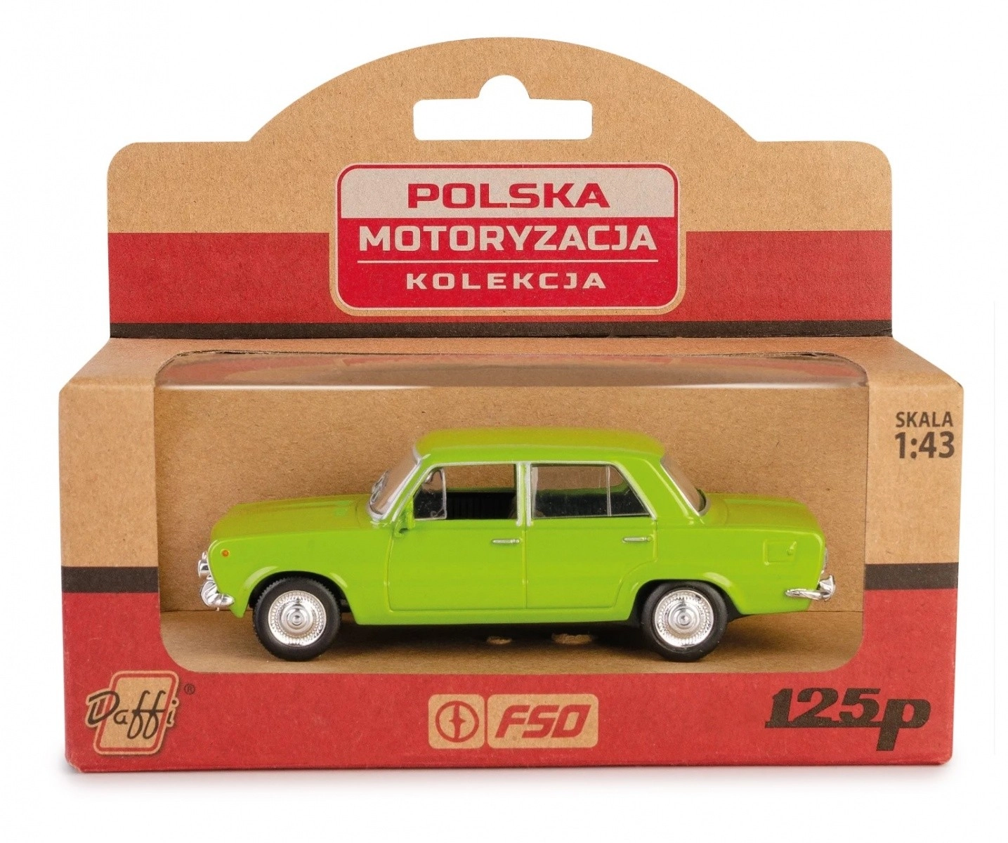 Levně Model auta PRL Fiat 125p zelený