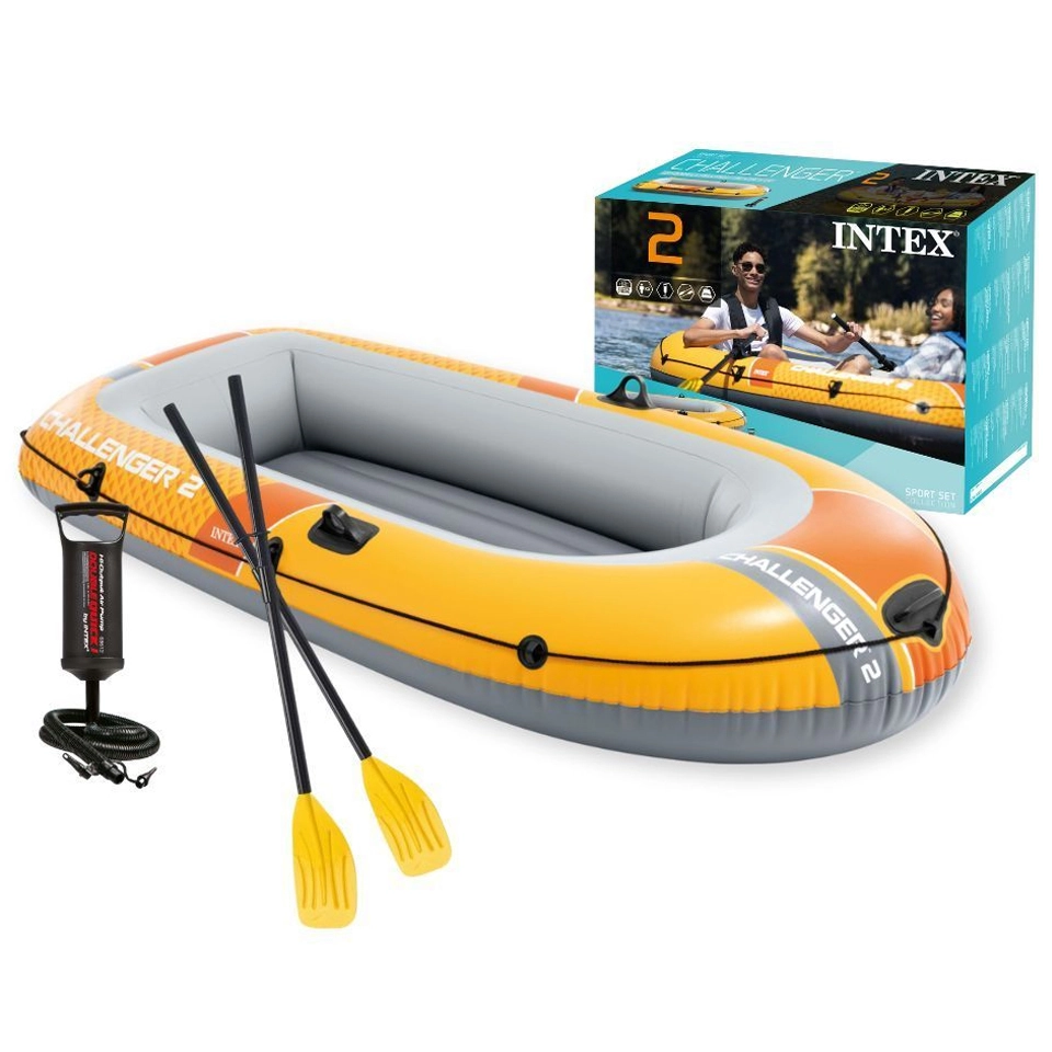 Levně nafukovací člun pro 2 osoby intex challenger 2 s pumpou a pádly