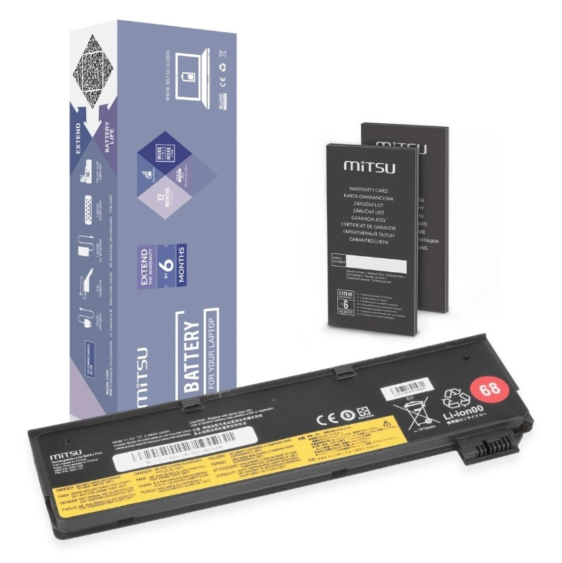Levně Baterie MITSU pro LENOVO ThinkPad T440/T450s/X240/X260/L450/L460 11.4 V 2060 mAh (24 Wh)