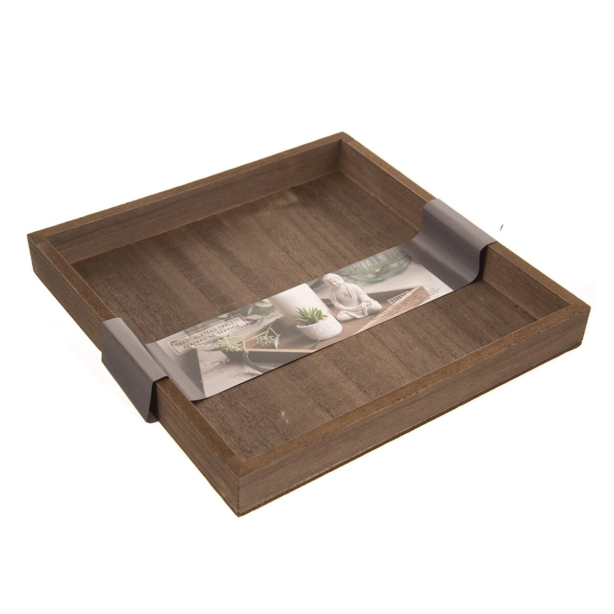 Levně Prodex Tác dřevo čtverec hnědý 25x25 cm 695010