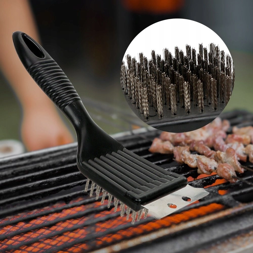 Levně Kartáč a škrabka na čištění grilu 2v1