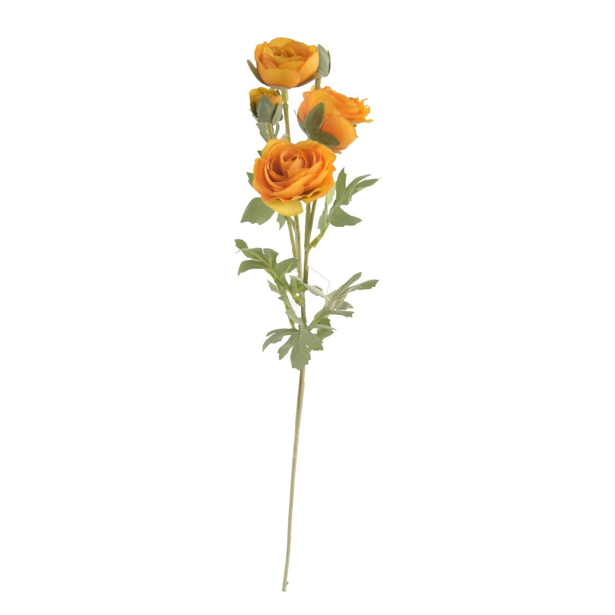 Levně Umělá květina pryskyřník Ranunculus žlutý 66 cm