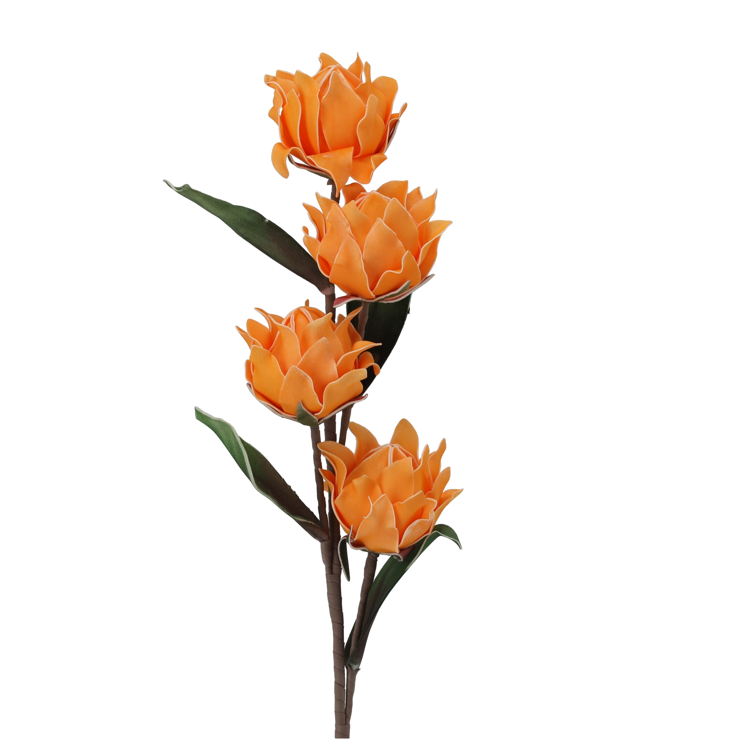 Levně Dekorační umělý květ 88 cm oranžový