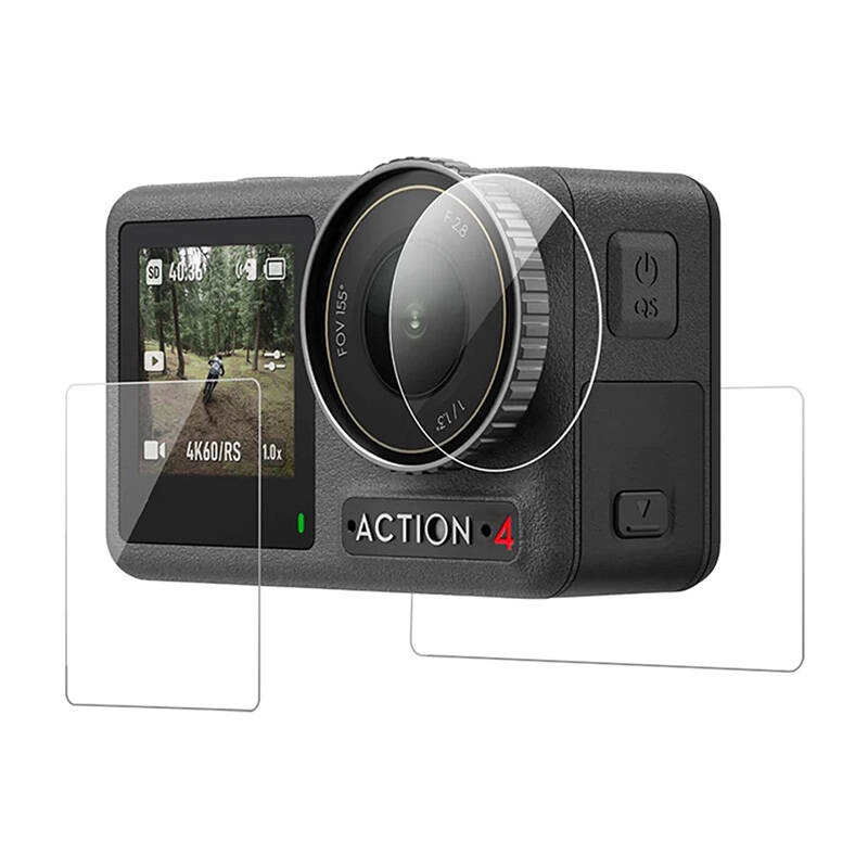 Levně Ochranné fólie TELESIN pro DJI OSMO ACTION 4/3 – displej a objektiv