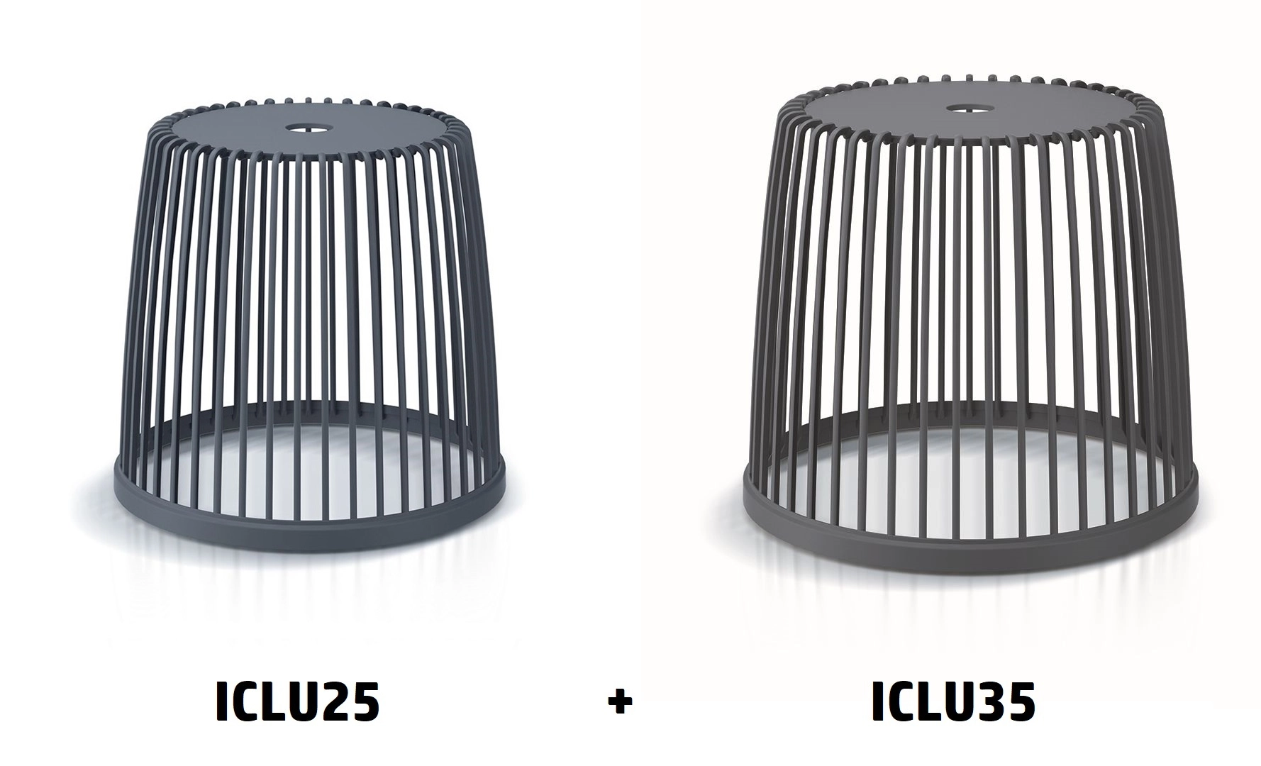Levně Prosperplast Set 2 univerzálních košů CLUBO 25+35l antracit