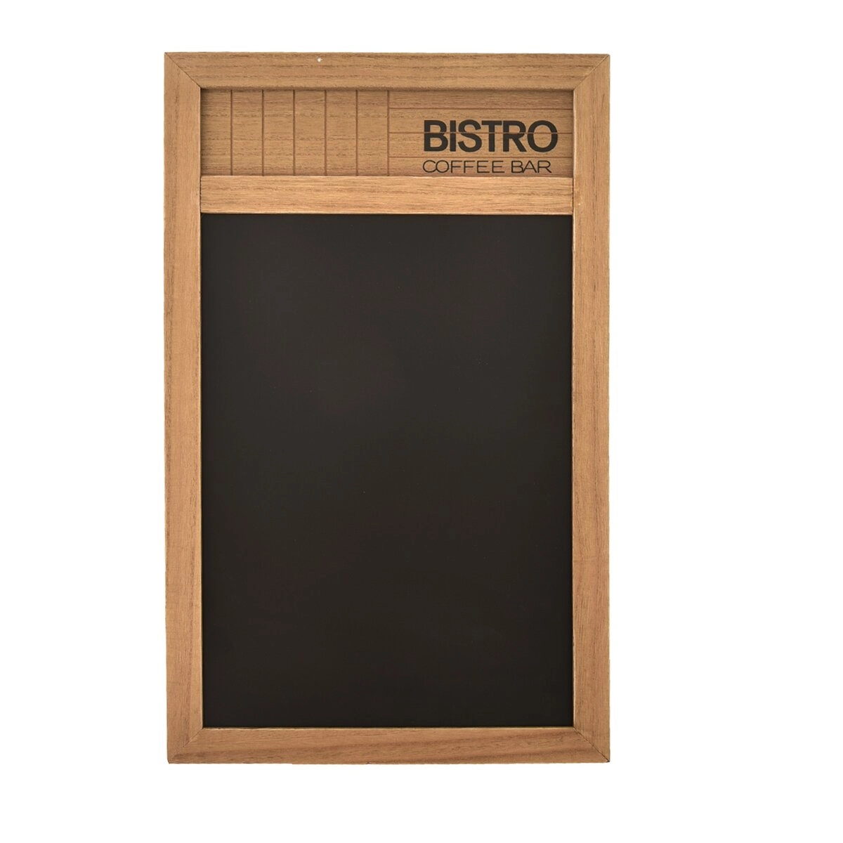 Levně Nástěnná tabule bistro s dřevěným rámem 34 × 55 cm hnědá
