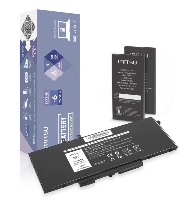 Levně Baterie MITSU pro DELL Latitude 5400/5500/5510, 8000 mAh 61 Wh, 7,6 V