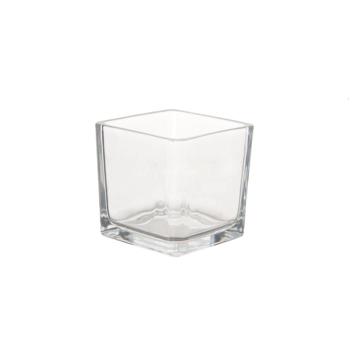 Levně Svícen z čirého skla 5,2 × 5,2 × 5,2 cm