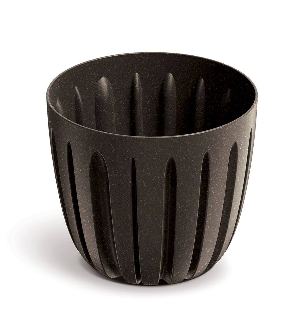 Levně Prosperplast Plastový květináč WARIOS ECO WOOD kávový matný, 16,8 cm