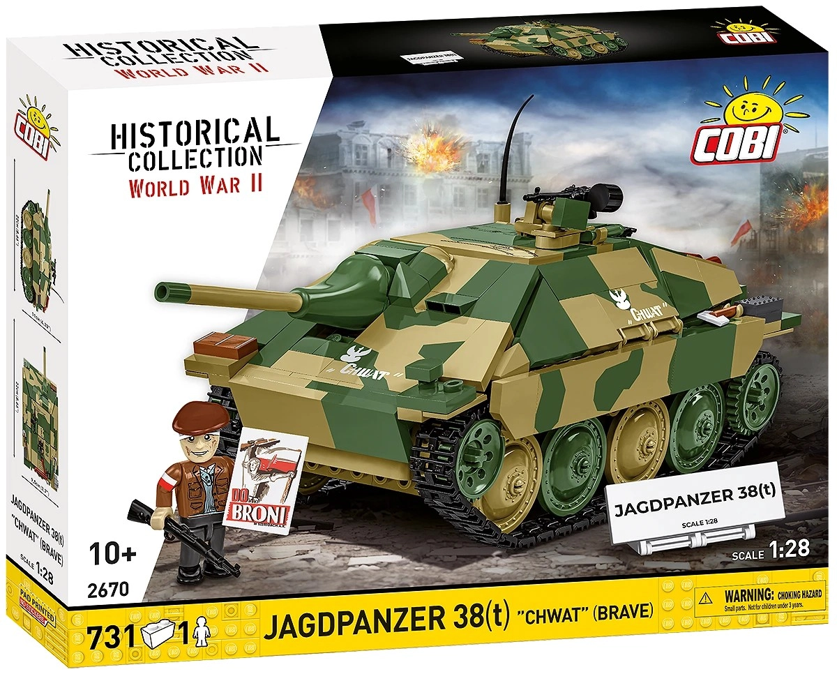 Levně Cobi 2670 II WW Jagdpanzer 38(t) "CHWAT" (BRAVE), 1:28, 731 k, 1 f