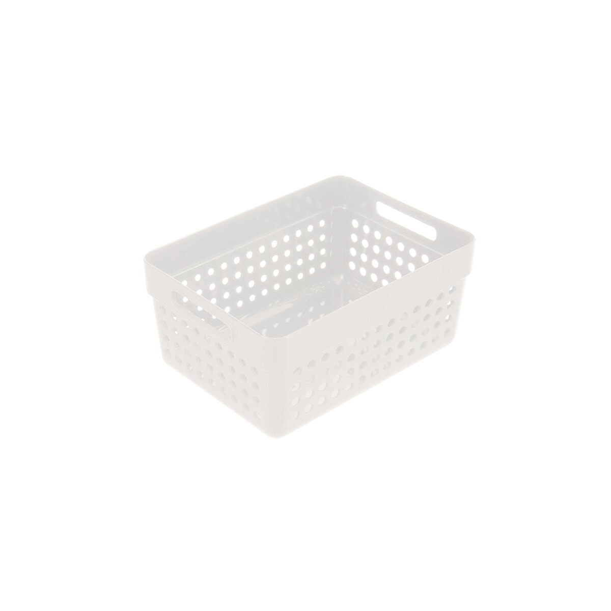 Levně Košík Terra bílý úložný organizér 15,5 × 11,5 × 7,3 cm