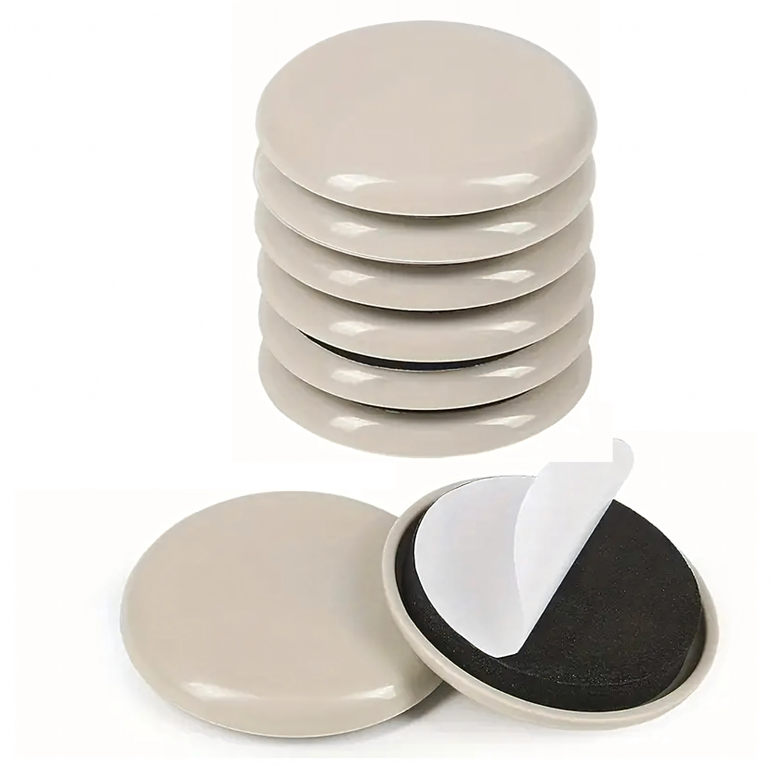 Levně Samolepicí kluzné podložky pod nábytek 42 mm, sada 8 ks
