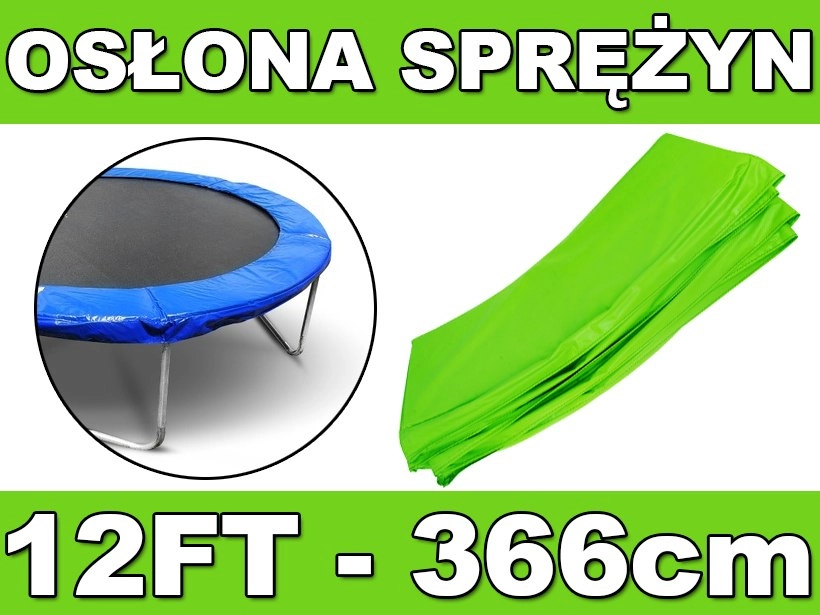 Levně Ochranný kryt pružin SKYRAMIZ pro zahradní trampolínu 366 cm (12 ft) – zelený