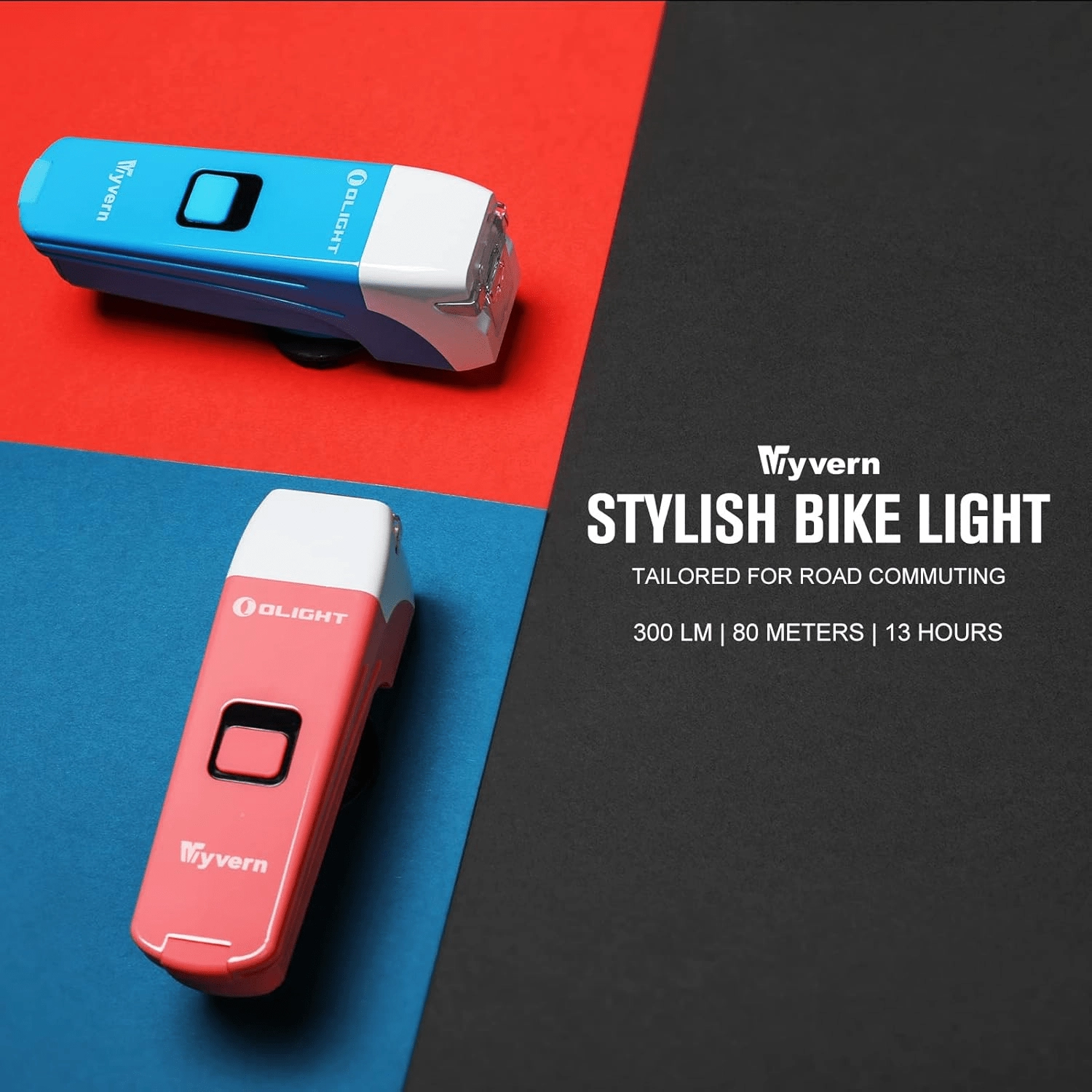 Levně Přední cyklistické světlo OLIGHT Wyvern Blue, 300 lm, USB‑C
