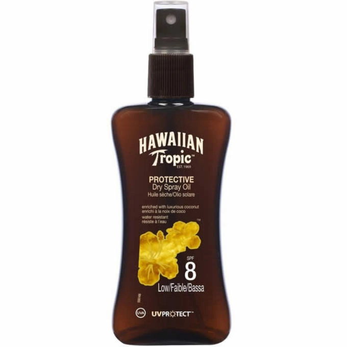 Levně Hawaiian Tropic suchý olej na opalování SPF 8 200 ml