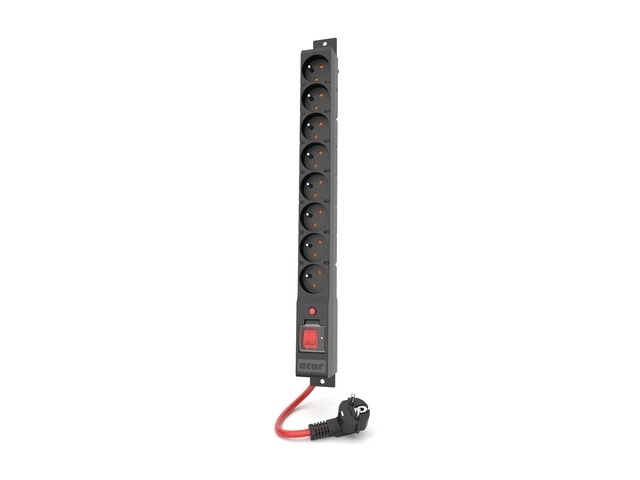 Levně Přepěťová prodlužovací zásuvka Acar R8 Power, 8× 230 V, 1,5 m, černá, 16 A