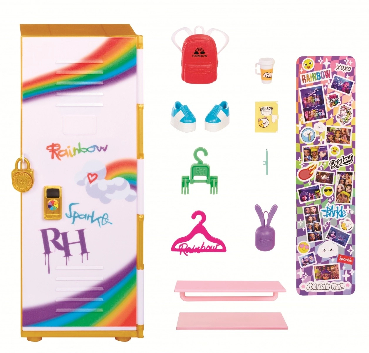Levně Školní skříňka RAINBOW HIGH Style Locker s doplňky