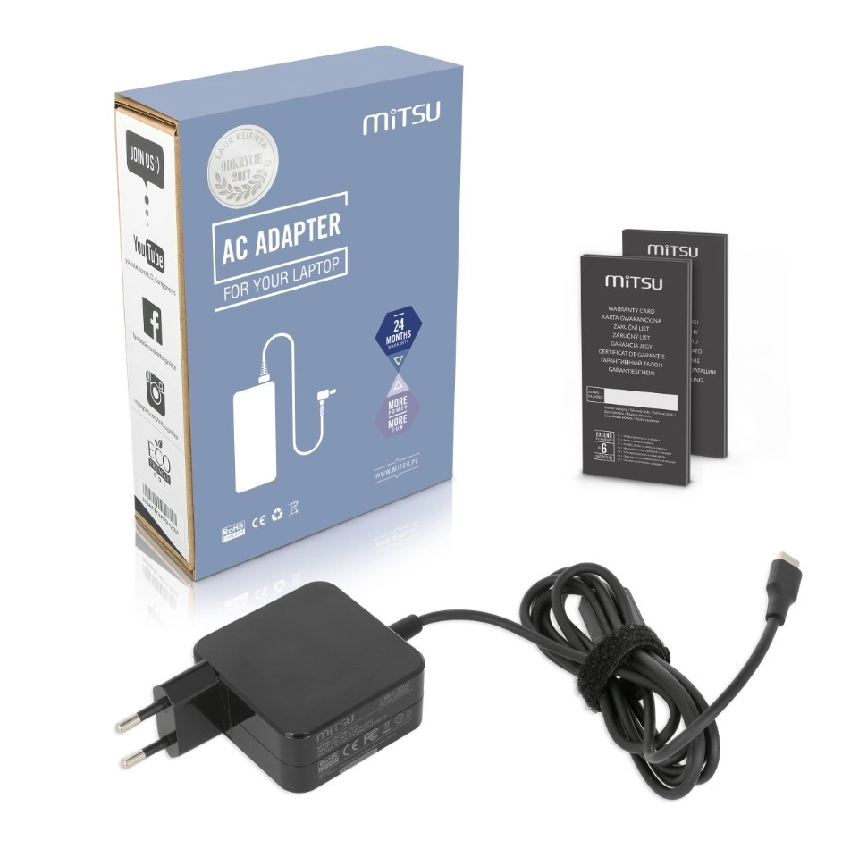 Levně Mitsu napájecí adaptér pro notebook 45 W USB-C Power Delivery