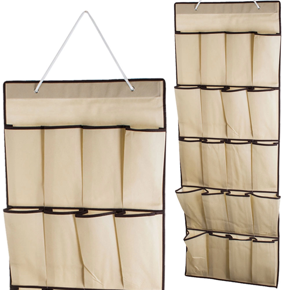Levně Verk 01348 Závěsný organizér s 20 kapsami 128x45cm - béžový