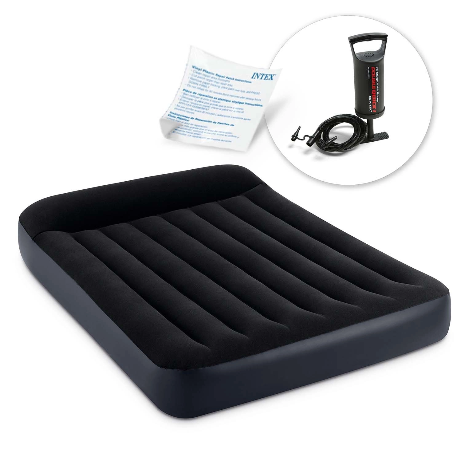 Levně Intex 64142 Nafukovací matrace 191 x 137 x 25 cm s pístovým čerpadlem