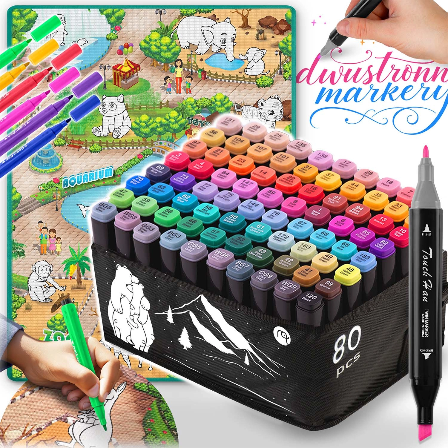 Levně Ricokids 734400 791201 Podložka na malování fixy 80 ks