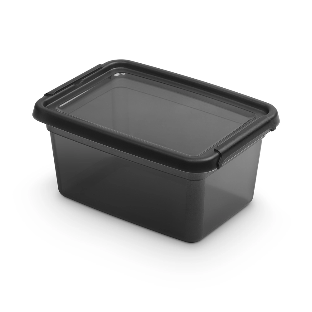 Levně Basestore dóza s víkem a klipsami 1,5 l coal