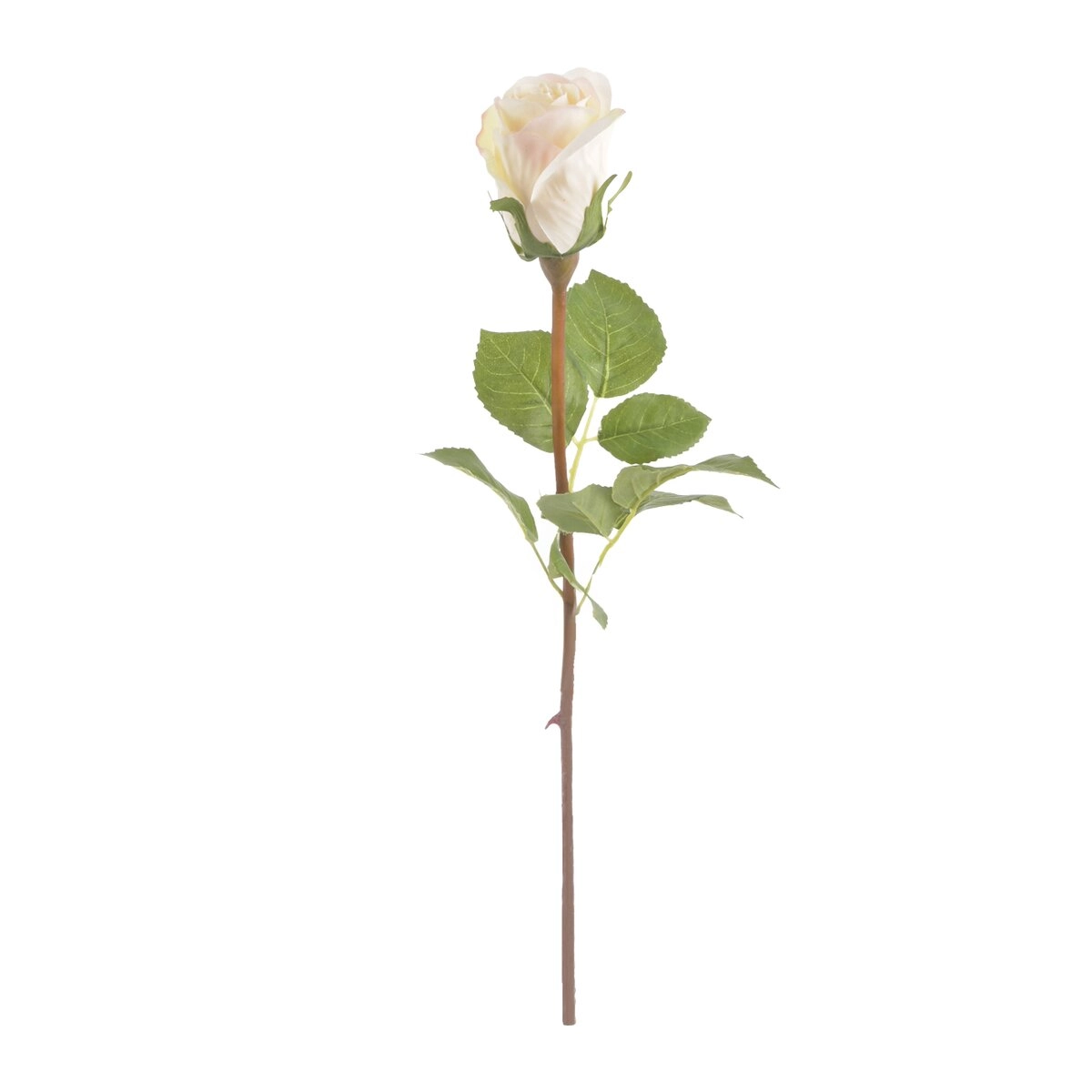 Levně Umělá růže bílá 51 cm