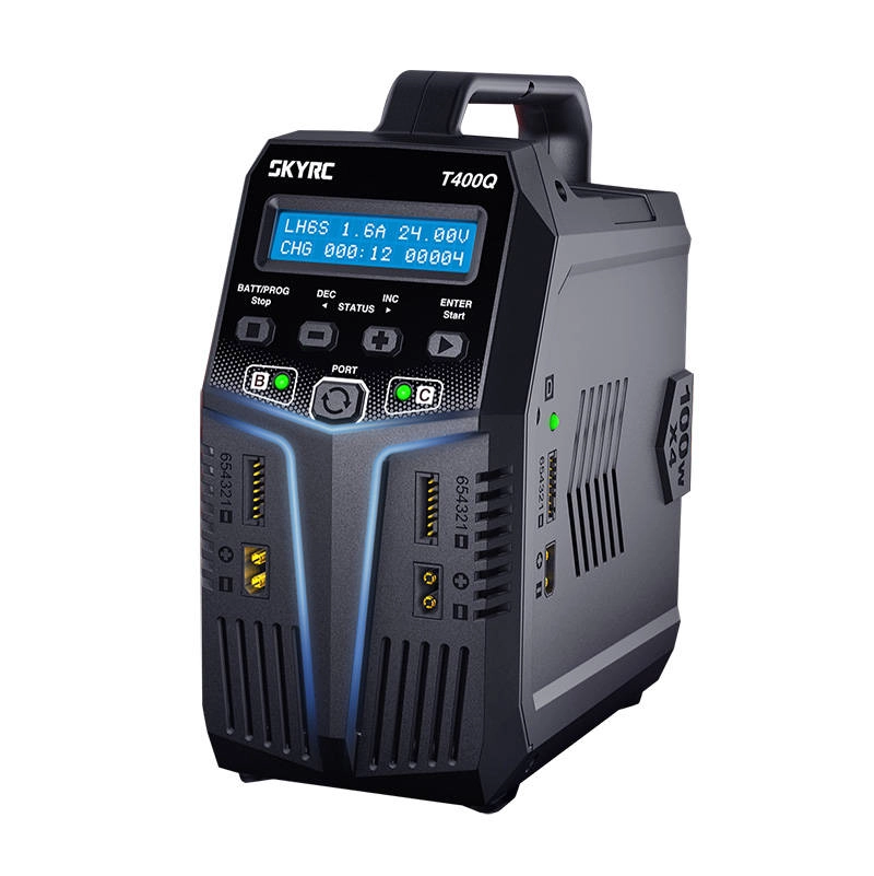 Levně Čtyřkanálová inteligentní nabíječka SKYRC T400Q 4×100 W