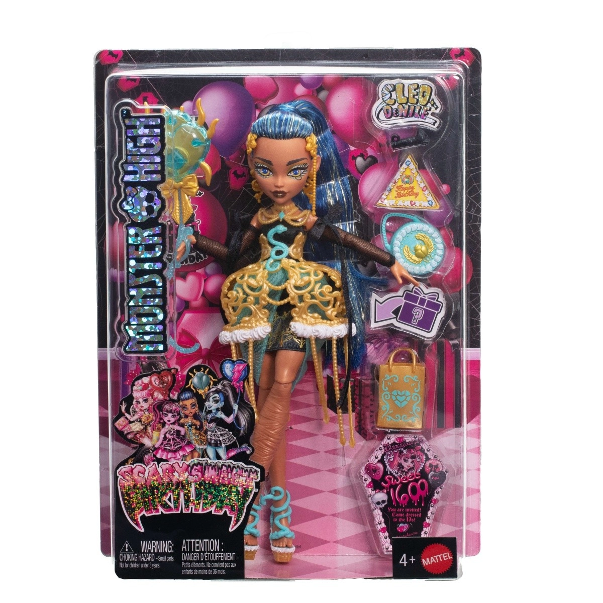 Levně Monster high strašislazké narozeniny – cleo de nile panenka
