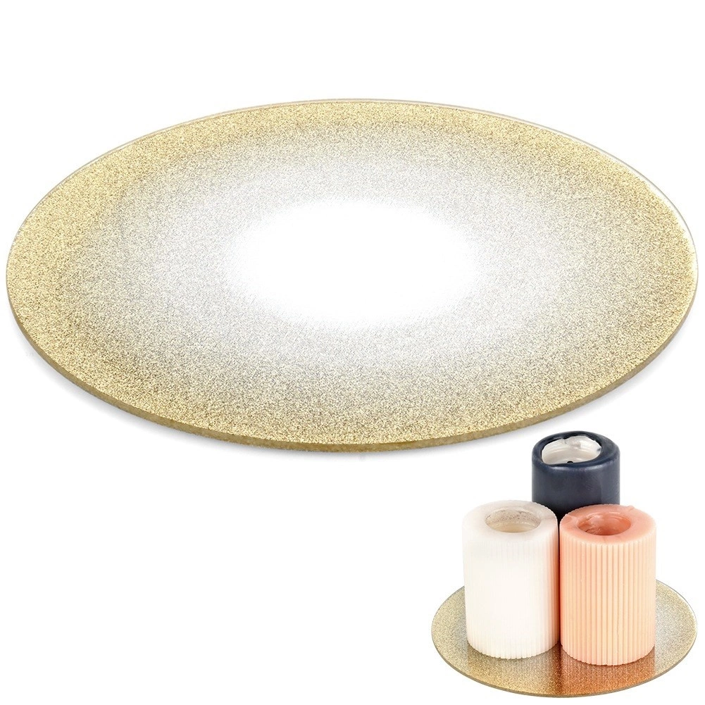 Levně Home Styling Collection Dekorační brokátový talíř 20 cm zlatý